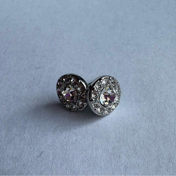 Givenchy Silver Crystal Stud Earrings - Picture 2 of 5